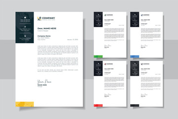 Professional And Creative Modern Minimalist Corporate Business Letter Head Template	 - obrazy, fototapety, plakaty
