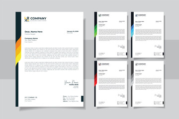 Professional And Creative Modern Minimalist Corporate Business Letter Head Template	