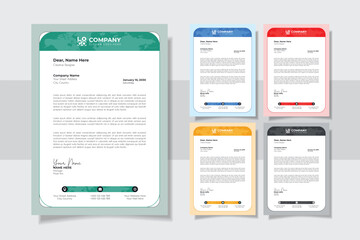 Professional And Creative Modern Minimalist Corporate Business Letter Head Template	
