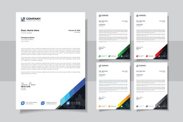 Professional And Creative Modern Minimalist Corporate Business Letter Head Template	 - obrazy, fototapety, plakaty