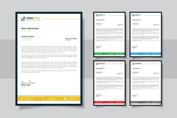 Professional And Creative Modern Minimalist Corporate Business Letter Head Template	