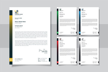 Professional And Creative Modern Minimalist Corporate Business Letter Head Template	