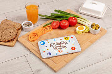 Healthy Tablet Pc compostion concept