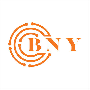 BNY letter design. BNY letter technology logo design on white background. BNY Monogram logo design for entrepreneur and business
