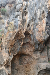 Fototapeta na wymiar Caves Nahal Mearot and the ancient man