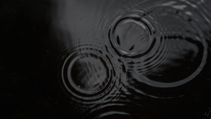 water droplets with a beautiful circle shape
