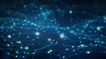 Digital Infrastructure Map, Network with radiant connections, For Smart City Planning Concept Art, Generative AI