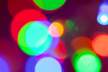 Abstract background of multi-colored light circles