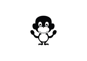 monkey  minimal style icon illustration design