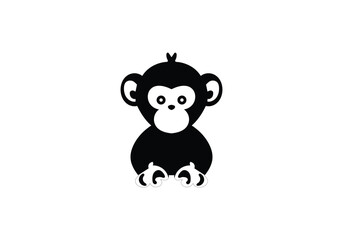 monkey  minimal style icon illustration design