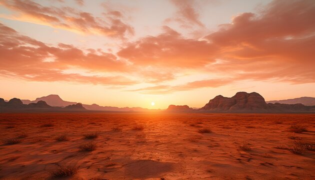 sunset over the desert generative ai