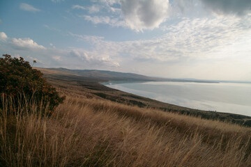 Sengileyevskoe reservoir in autumn, Stavropol, Russia.