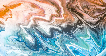 Acrylic Pour Color Liquid marble abstract surfaces Design. - obrazy, fototapety, plakaty