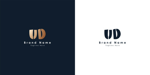 UD Letters vector logo design  - obrazy, fototapety, plakaty