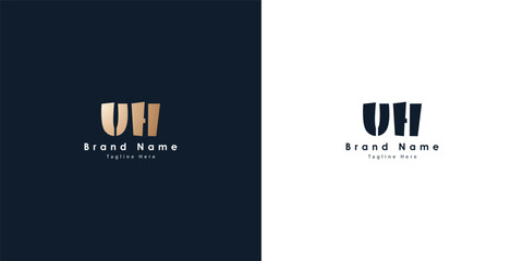 UH Letters vector logo design 