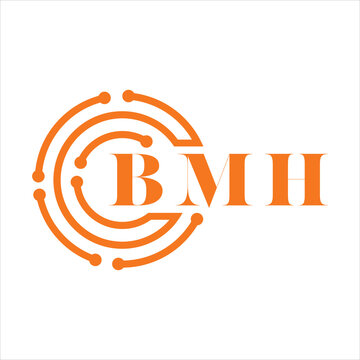 BMH letter design. BMH letter technology logo design on white background. BMH Monogram logo design for entrepreneur and business