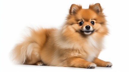 Obraz premium Spitz dog on a white background.