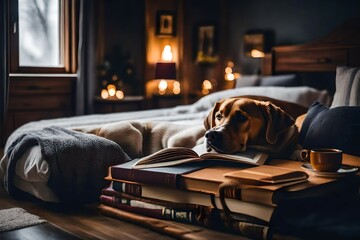 dog sleeping on a sofa