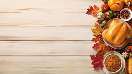 Naklejka na ściany i meble Turkey Dinner Celebration | Delicious Thanksgiving Meal