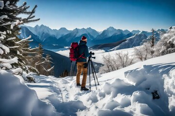 hiker in the mountains