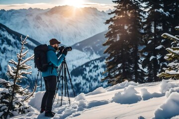person with snowboard