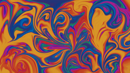Vibrant color liquid abstract background