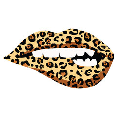 Stylish , fashionable  and awesome  Lips typography art and illustrator