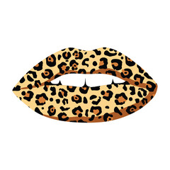 Stylish , fashionable  and awesome  Lips typography art and illustrator