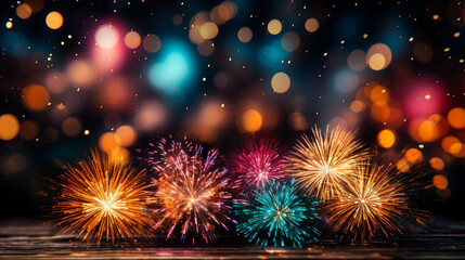 Fototapeta premium fireworks in the sky