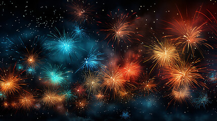 Fototapeta premium fireworks in the night sky