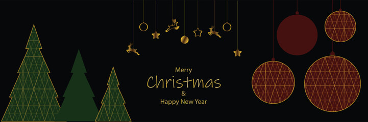 Christmas background. Greeting card, banner, poster, holiday cover, header