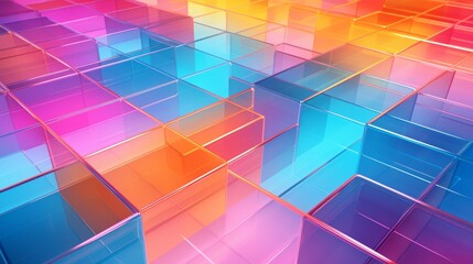 abstract colorful cubes or cubical tech technology background
