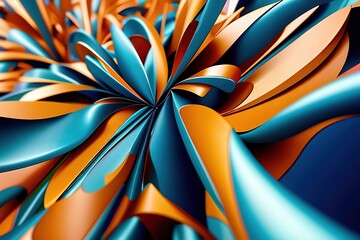 Modern abstract surrealist background. Flexible dynamic lines, bright color palette.