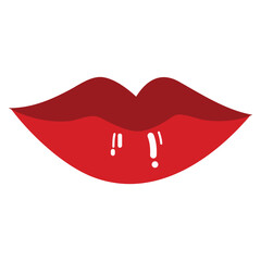 Stylish , fashionable  and awesome  Lips typography art and illustrator