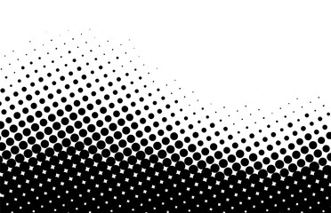 Dot pattern. Halftone gradient background. Wavy dotted texture. Vector half tone illustration.