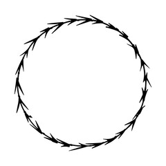 Fototapeta premium circle barbed wire isolated vector