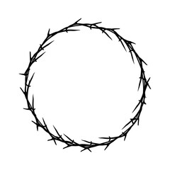 circle barbed wire isolated vector
