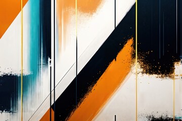Modern abstract background. Straight lines, acryl painting.