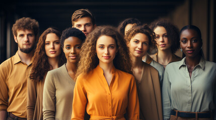 Group of professionals. Team of workers looking and smiling at the camera. Women business leaders. Multicultural team of employees. Business men and women. Young entrepreneurs.