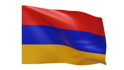 Armenia flag realistic 3d render isolated, armenia flag isolated, armenia flag background