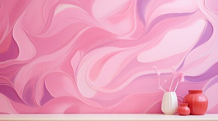 Pink abstract preppy wallpaper. Generated AI.