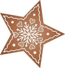 schöner Lebkuchen Stern für Weihnachten