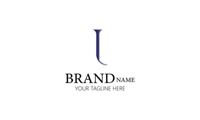l creative brand minimal blue gray gradient color company logo design  for all kind of business.