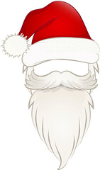 Nikolaus Santa Claus Weihnachtsmann Bart und Mütze