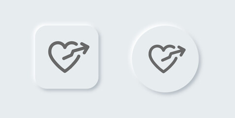 Popular line icon in neomorphic design style. Viral signs vector illustration.