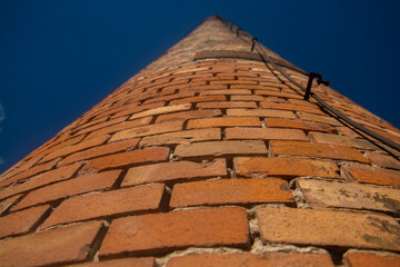 Chimney of the old building of the Silk Factory in Mohacs