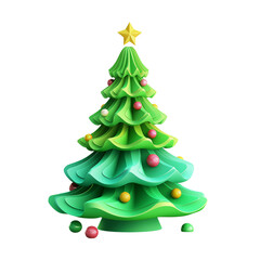 Obraz premium 3D colorful Christmas tree 