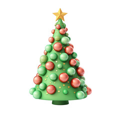 3D colorful Christmas tree 