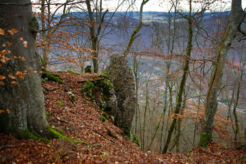 Germany Liechtenstein castle on a cloudy spring day