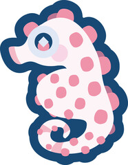 かわいいピグミー・シーホースのイラスト